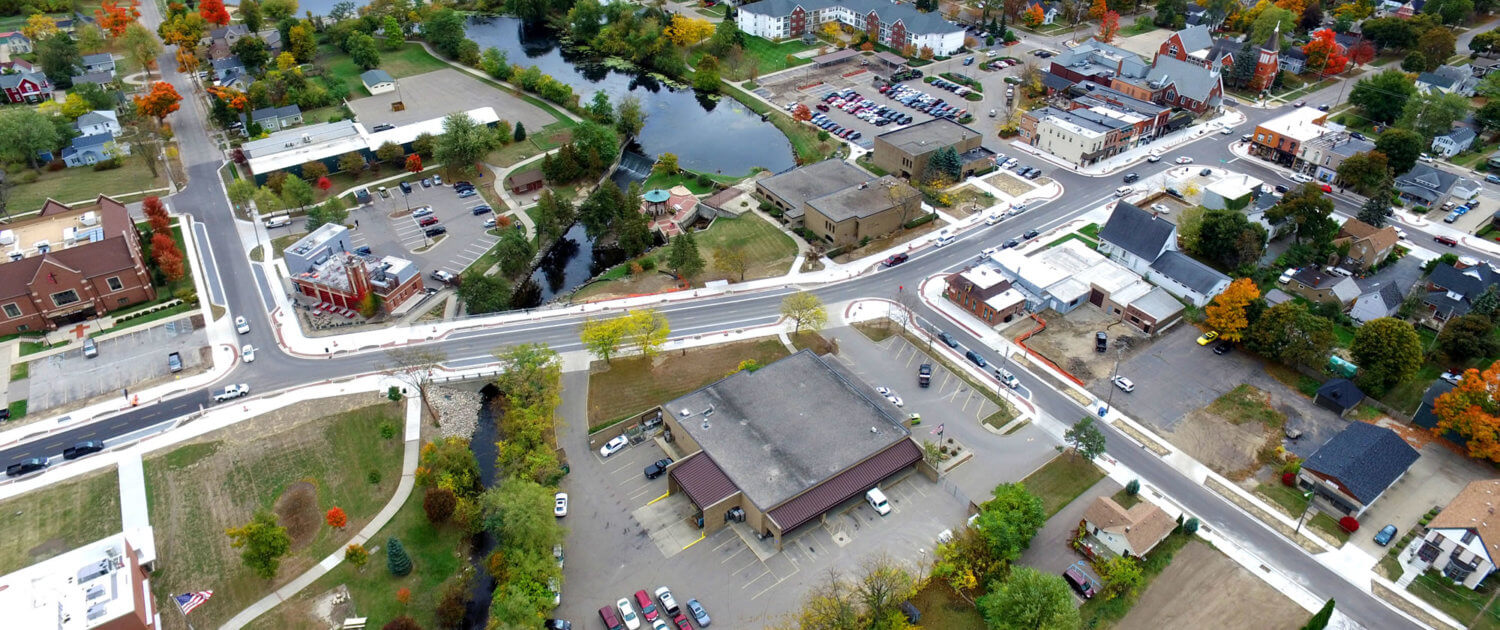 Aerial Photo Fall Colors